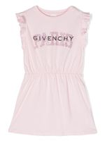 Givenchy Kids robe volantée à strass - Rose