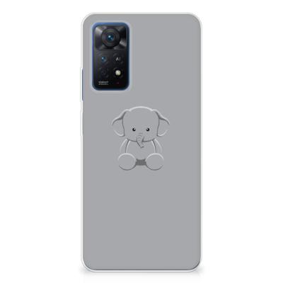 Xiaomi Redmi Note 11 Pro 5G Telefoonhoesje met Naam Grijs Baby Olifant Xiaomi Redmi Note 11 Pro 5G Telefoonhoesje met Naam Grijs Baby Olifant