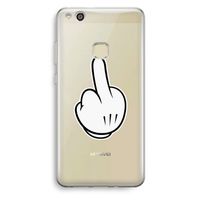 Middle finger white: Huawei Ascend P10 Lite Transparant Hoesje