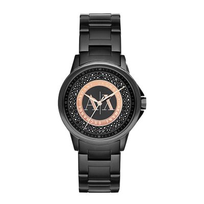 Horlogeband Armani Exchange AX4323 Staal Zwart 18mm