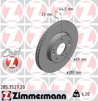 Remschijf COAT Z ZIMMERMANN, Remschijftype: Binnen geventileerd, u.a. für Hyundai, KIA