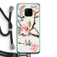 Japanse bloemen: Huawei Mate 20 Pro Transparant Hoesje met koord