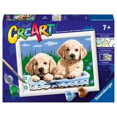 Ravensburger CreArt Schilderen op nummer schattige puppies