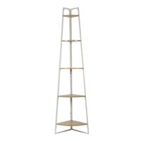 Wandrek staand - hoek - 5 plankjes - boekenplank - 34,5 x 180 cm