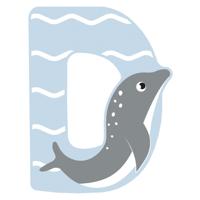 Small Foot - houten dieren kinderletter - d