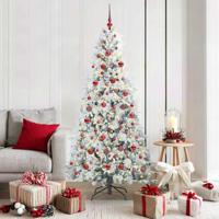 VidaXL Kunstmatige inklapbare kerstboom wit 180 cm pe en pvc