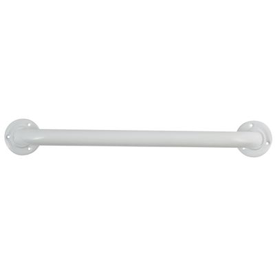 Badkamer/douche wand handgreep - rvs metaal - wit - 30 cm