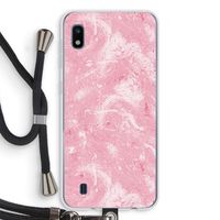 Abstract Painting Pink: Samsung Galaxy A10 Transparant Hoesje met koord