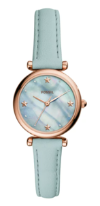 Horlogeband Fossil ES4528 Leder Blauw 12mm