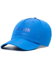 Alexander McQueen casquette à logo imprimé - Bleu