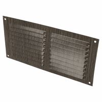 AMIG Ventilatierooster/muurrooster - 100 x 200mm - aluminium - wengehout look - schoepenrooster - thumbnail