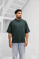 Off The Pitch Raglan Loose Fit T-Shirt Heren Donkergroen - Maat XS - Kleur: Donkergroen | Soccerfanshop
