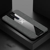 Voor OPPO RENO 2 XINLI stiksels doek Textue schokbestendig TPU beschermhoes (grijs)