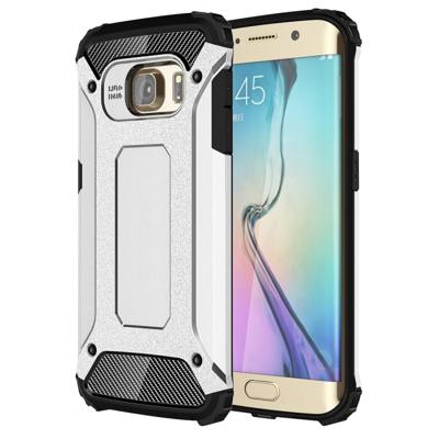 Voor Samsung Galaxy S6 Edge / G925 harde Armor TPU + PC combinatie hoesje (zilver)