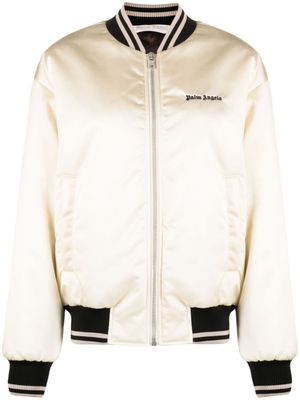 Palm Angels veste bomber à logo imprimé - Tons neutres
