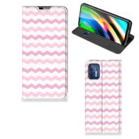 Motorola Moto G9 Plus | Hoesje met Magneet | Waves Roze