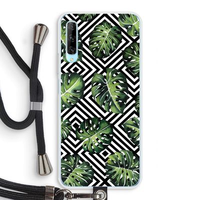Geometrische jungle: Huawei P Smart Pro Transparant Hoesje met koord
