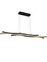 Hanglamp Bloom - Black Metal & Wood Effect