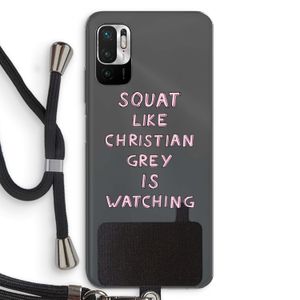 Christian Grey: Xiaomi Redmi Note 10 5G Transparant Hoesje met koord
