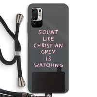 Christian Grey: Xiaomi Redmi Note 10 5G Transparant Hoesje met koord Christian Grey: Xiaomi Redmi Note 10 5G Transparant Hoesje met koord