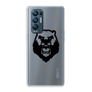 Angry Bear (black): Oppo Find X3 Neo Transparant Hoesje