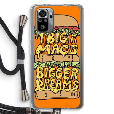 Big Macs Bigger Dreams: Xiaomi Redmi Note 10S Transparant Hoesje met koord