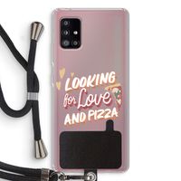 Pizza is the answer: Samsung Galaxy A51 5G Transparant Hoesje met koord