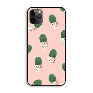 Cactusprint roze: iPhone 11 Pro Max Biologisch afbreekbaar hoesje