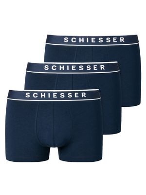 Schiesser - 95-5 - Shorts - 3 pack - zwartblauw, Maat:XL
