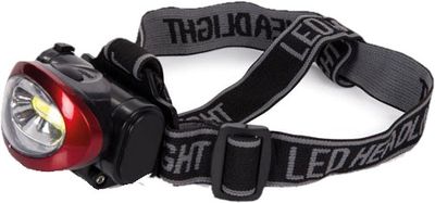 Perel hoofdlamp EHL19 cob-led batterij 90 lm zwart/rood