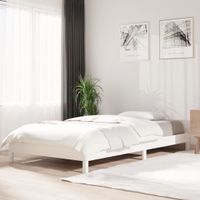 Bed stapelbaar 90x200 cm massief grenenhout wit - thumbnail