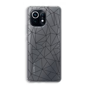 Geometrische lijnen zwart: Xiaomi Mi 11 Transparant Hoesje