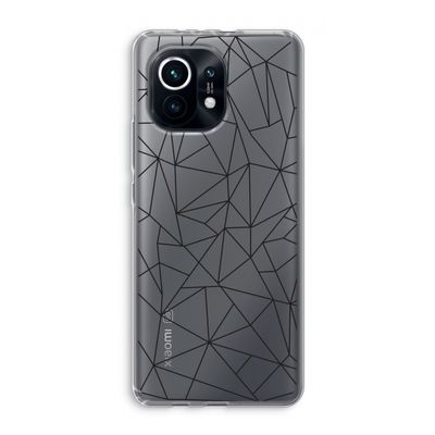 Geometrische lijnen zwart: Xiaomi Mi 11 Transparant Hoesje