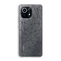 Geometrische lijnen zwart: Xiaomi Mi 11 Transparant Hoesje