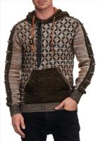 RustyNeal - Heren Hoodie Trui - Kaki Camel - Modernfit - Capuchon