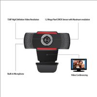 Adesso CyberTrack H3 webcam 1,3 MP 1280 x 720 Pixels USB 2.0 Zwart, Rood - thumbnail