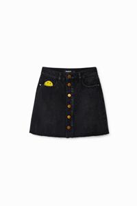 Minirok met knopen en Smiley® - BLACK - S