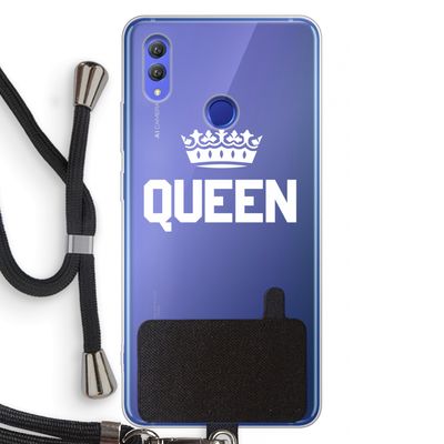 Queen zwart: Honor Note 10 Transparant Hoesje met koord