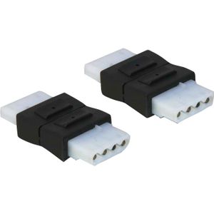 DeLOCK 65045 tussenstuk voor kabels 4-pin Molex Zwart