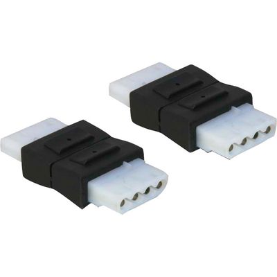 DeLOCK 65045 tussenstuk voor kabels 4-pin Molex Zwart