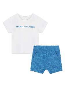 Marc Jacobs Kids ensemble haut-short en coton mélangé à logo imprimé - Bleu