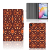 Samsung Galaxy Tab S6 Lite | S6 Lite (2022) Tablet Hoes Batik Brown - thumbnail