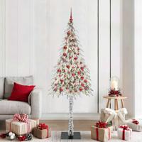 VidaXL Kerstboom met 300 led met standaard wit 210 cm pe en staal