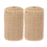 Decoratie lint - 3x - jute - op rol - 500 x 10 cm - decoratielint jute stof - hobby