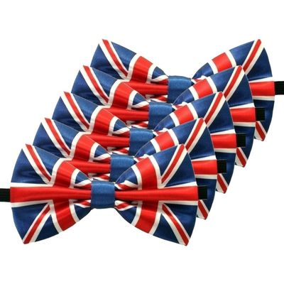 5x Engeland verkleed vlinderstrikjes 12 cm voor dames/heren