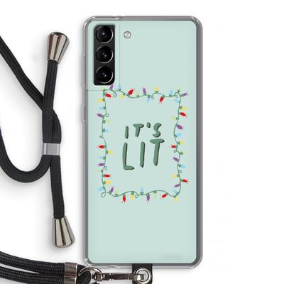It's Lit: Samsung Galaxy S21 Plus Transparant Hoesje met koord