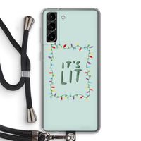 It's Lit: Samsung Galaxy S21 Plus Transparant Hoesje met koord