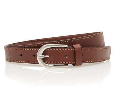 Timbelt Leren Pantalon Riem 2.5 cm Cognac