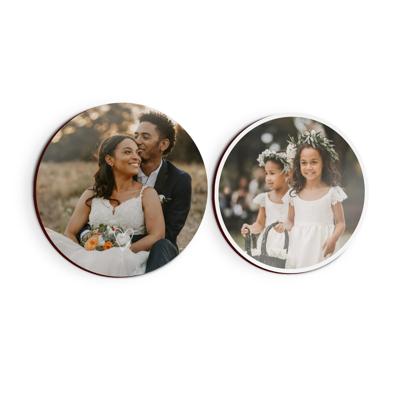 Wandpanelen met foto of naam - Rond - 2 stuks