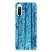 Sony Xperia 10 III | Bumper Hoesje | Wood Blue